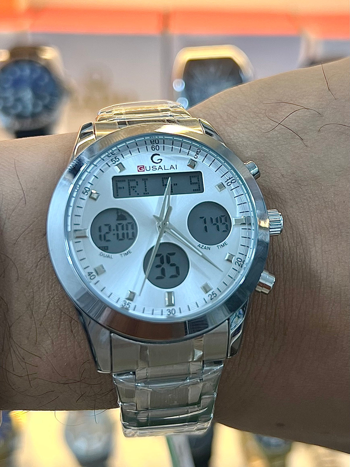 GUSALAI DUAL TIME WATCH Ana-Digi